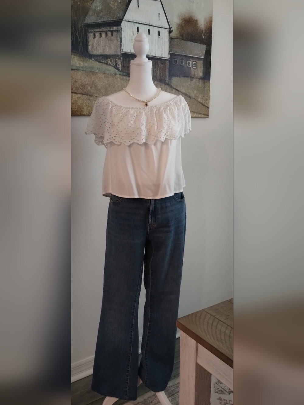 Style Envy White Eyelet Blouse